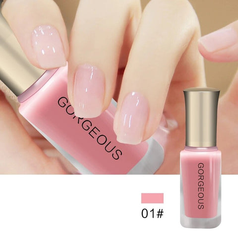 Professional New Fashion Nail Polish Long Lasting Smooth Texture Art for Women Translucent Brand Sweet Color Jelly Nail Polish