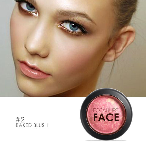 Beyprern 6 Colors Face Blush Natural Cheek Long Lasting Easy To Wear Professional Baked Blush Mineral Base Blusher Palette