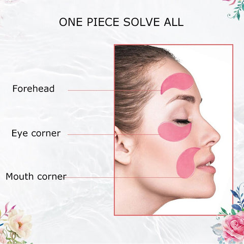 Rose Eye Mask Fades Fine Lines Eliminate puffiness Patches Moisturize Eye Mask Remove Stye Crystal Collagen Gel Mask