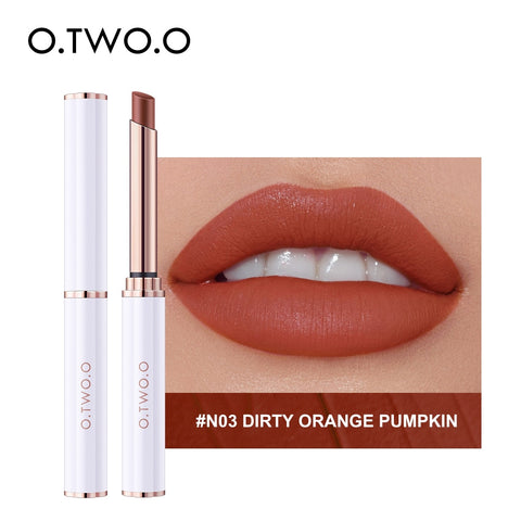 O.TWO.O Thin Tube Lipstick Matte Lightweight Lip Tint Waterproof Lip Balm Moisture Nude Lip Gloss For Pregnant Woman Makeup