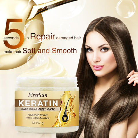 Hair And Smoothness Keratin Hair Care Mask 5 Seconds To Repair Damaged Hair Smooth 50g TSLM1
