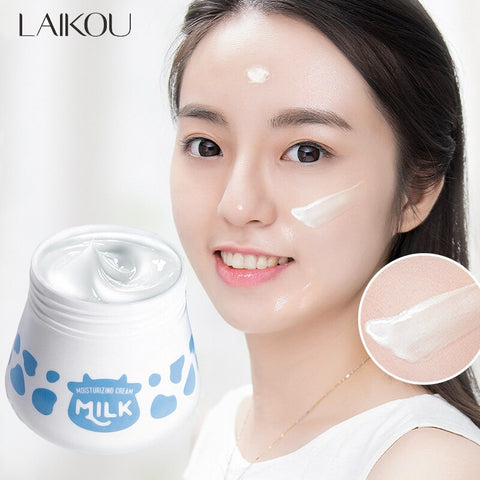 LAIKOU Milk Brightening Face Cream Anti-Aging Remove Wrinkle Firming Smoothing Whitening Nourishing Moisturize Facial Skin Care