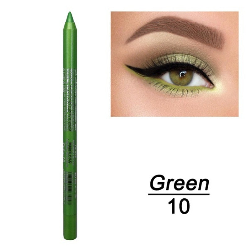 Beyprern 14 Colors Eyeliner Pencil Waterproof Eyeliner Pen Precision Long-Lasting Liquid Eye Liner Smooth Pro Women Make Up Tools TSLM1