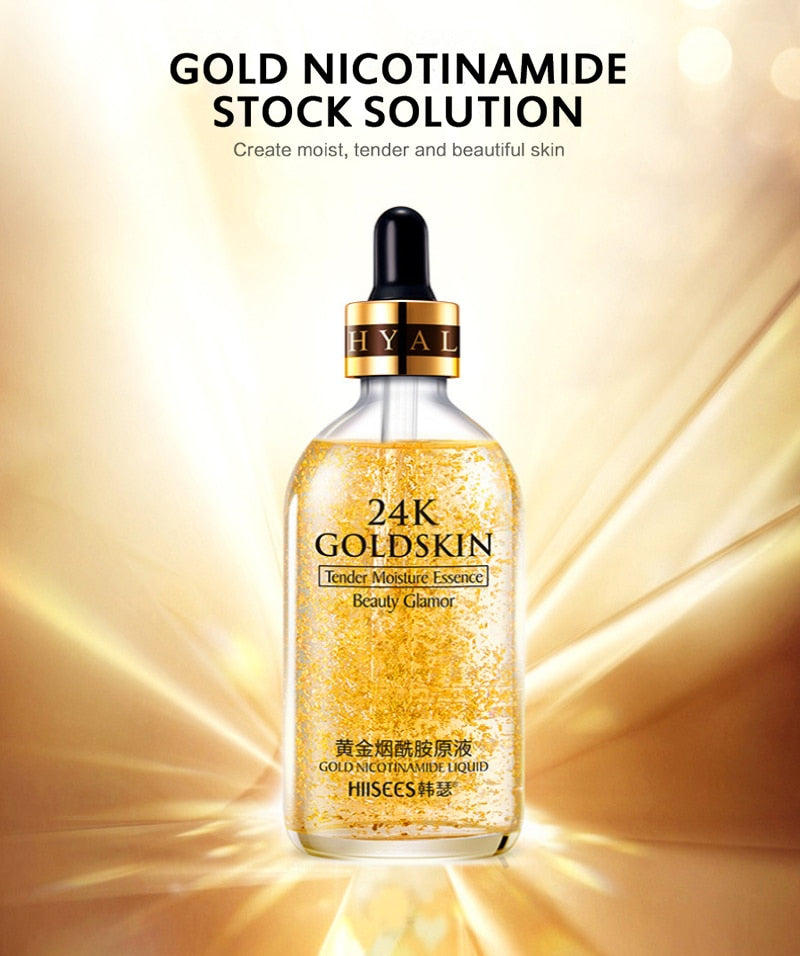 24k Gold Face Serum Hyaluronic Acid Serum Moisturizer Oil Cream Whitening Day Creams Anti Wrinkle Anti Aging  Acne Oil