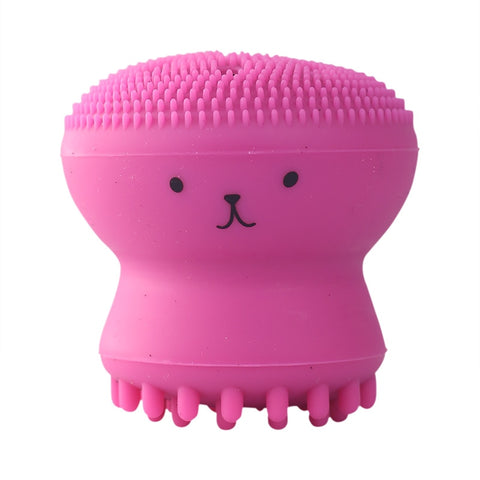 Silicone Small Octopus Facial Cleansing Brushes Face Deep Cleaning Washing Brush Massage Beauty Instrument Clean Pores/Exfoliate