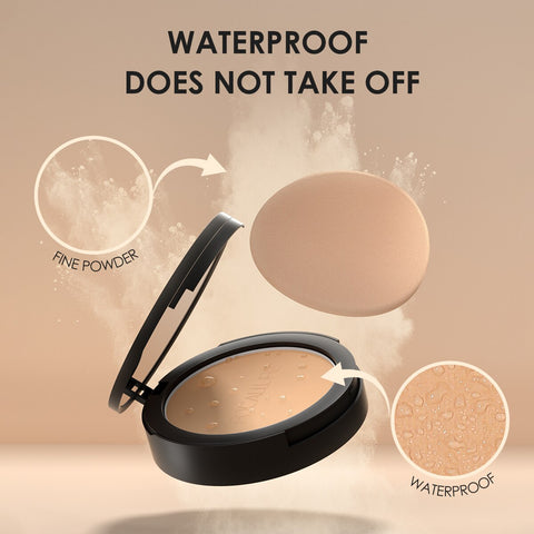 FOCALLURE Mineral Face Pressed Powder Oil Control Natural Foundation Powder 3 Colors Smooth Finish Concealer Setting Powder