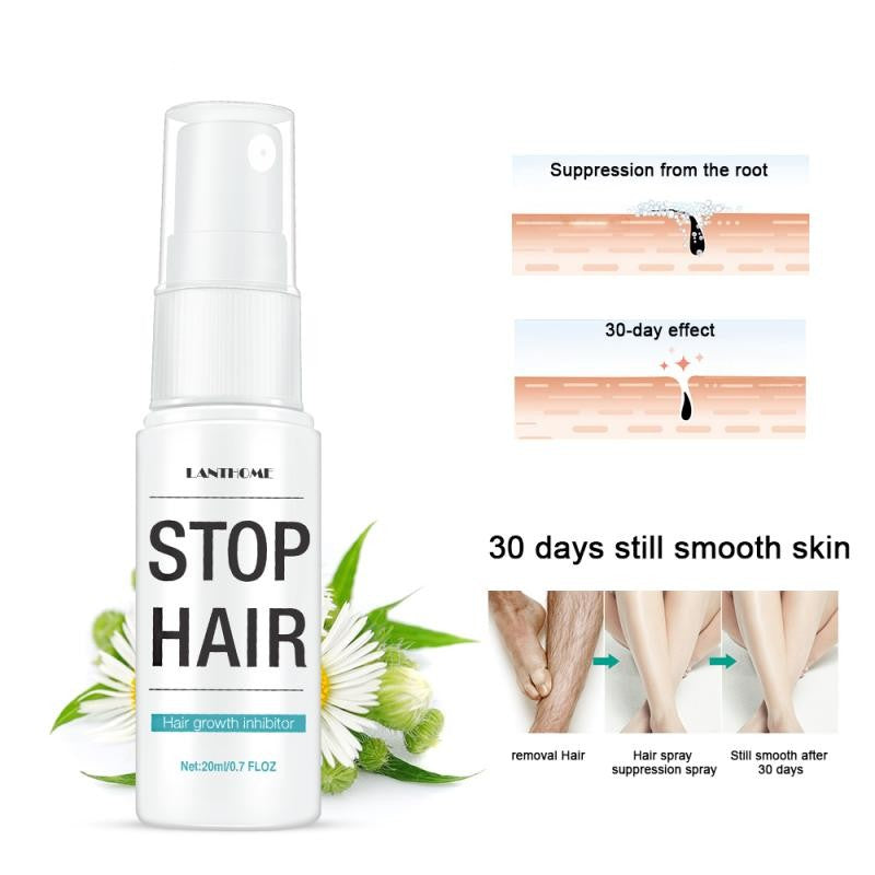 20ml Hair Growth Inhibitor Spray To Prevent Hair Growing Mild Moisturizing Non-Irritating Painless Hair Removal Permanent TXTB1