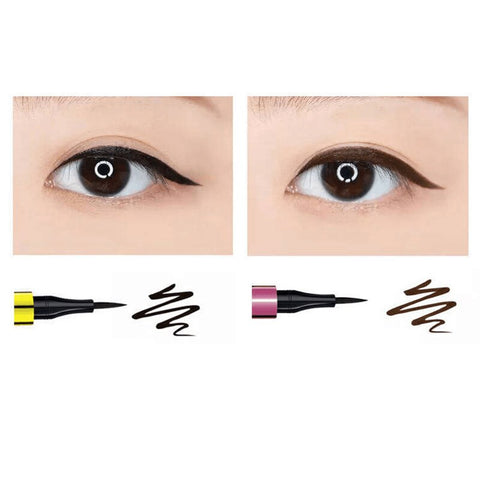 Fashion Brown/Black Liquid Eyeliner Portable Quick Dry Waterproof Long-lasting Sweatproof Easy To Draw Eye Liner Pen Cosmetics