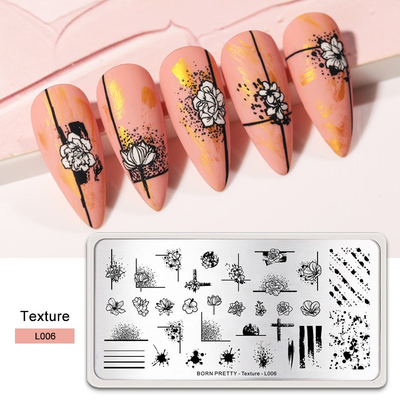 Christmas Gift BORN PRETTY Stamping Plates Maple leaf Line Christmas Pattern Nail Art Board Template 304 Stainless Steel Stencil