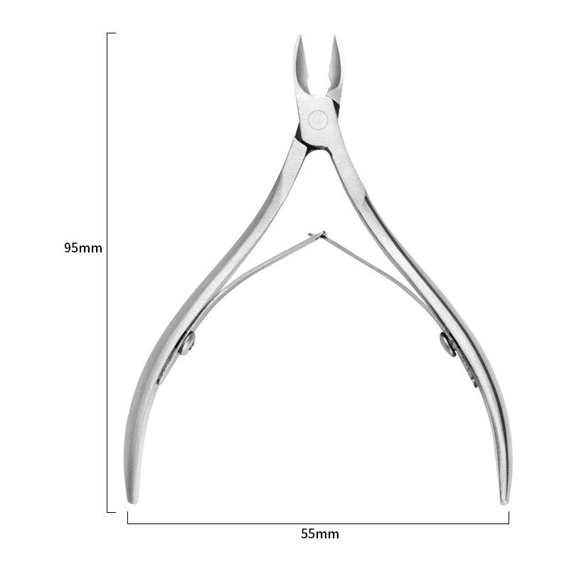 Stainless Steel Sliver Tweezer Clipper Nail Cuticle Nipper Dead Skin Remover Scissor Plier Pusher Tool