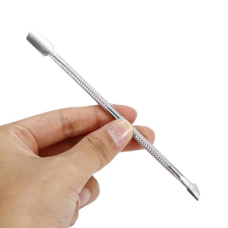 Beyprern 1 PC Stainless Steel Metal Nail Cuticle Pusher Scraper Cuticle Remover Manicure Tools Cuticle Removal Portable Safe Tools TSLM1