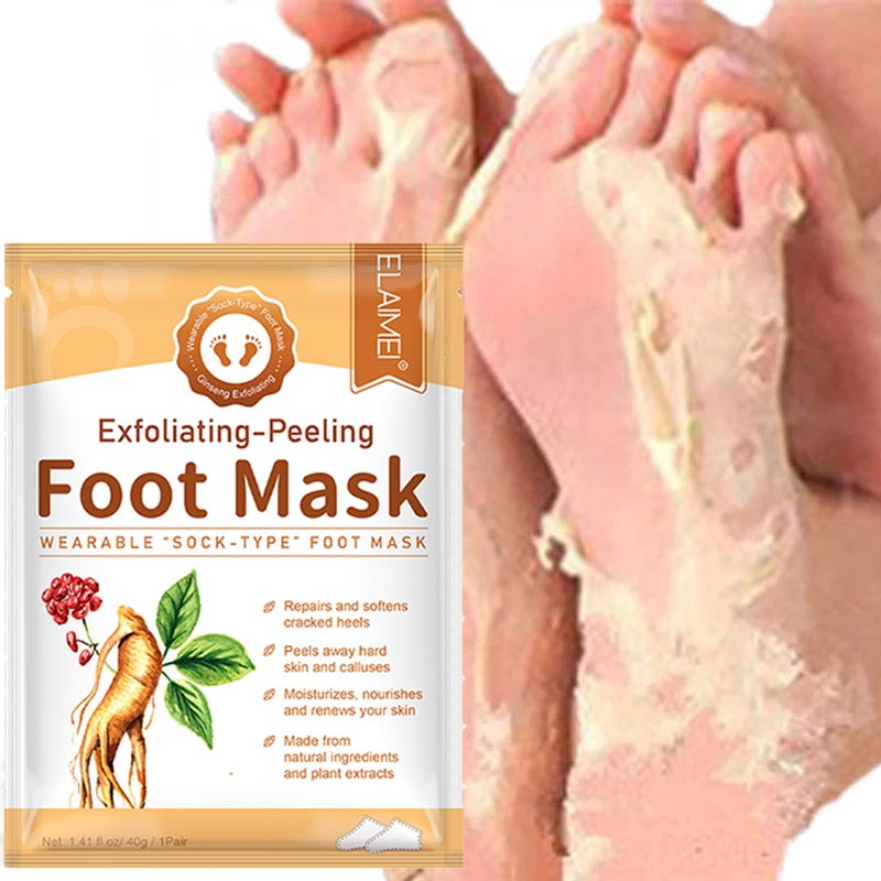 Foot Mask Peeling for Legs Feet Mask Scrub Exfoliating Socks for Pedicure Anti Crack Heel Remove Skin Foot Patch