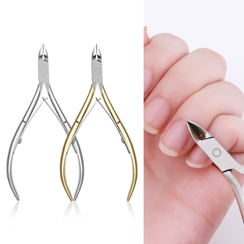 Stainless Steel Sliver Tweezer Clipper Nail Cuticle Nipper Dead Skin Remover Scissor Plier Pusher Tool