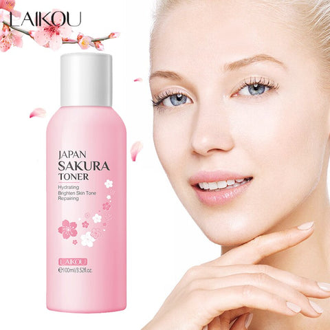 LAIKOU Japan Sakura hydrating Toner Oil-control Moisturizing Repairing Soothing Whitening Brighten Skin Care Cherry Blossoms