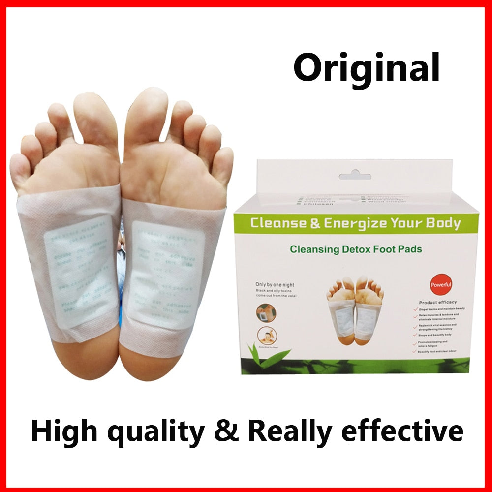 Christmas gift Original Detox Foot Patches Artemisia Argyi Pads Toxins Feet Slimming Cleansing Herbal Body Health Adhesive Pad Weight Loss