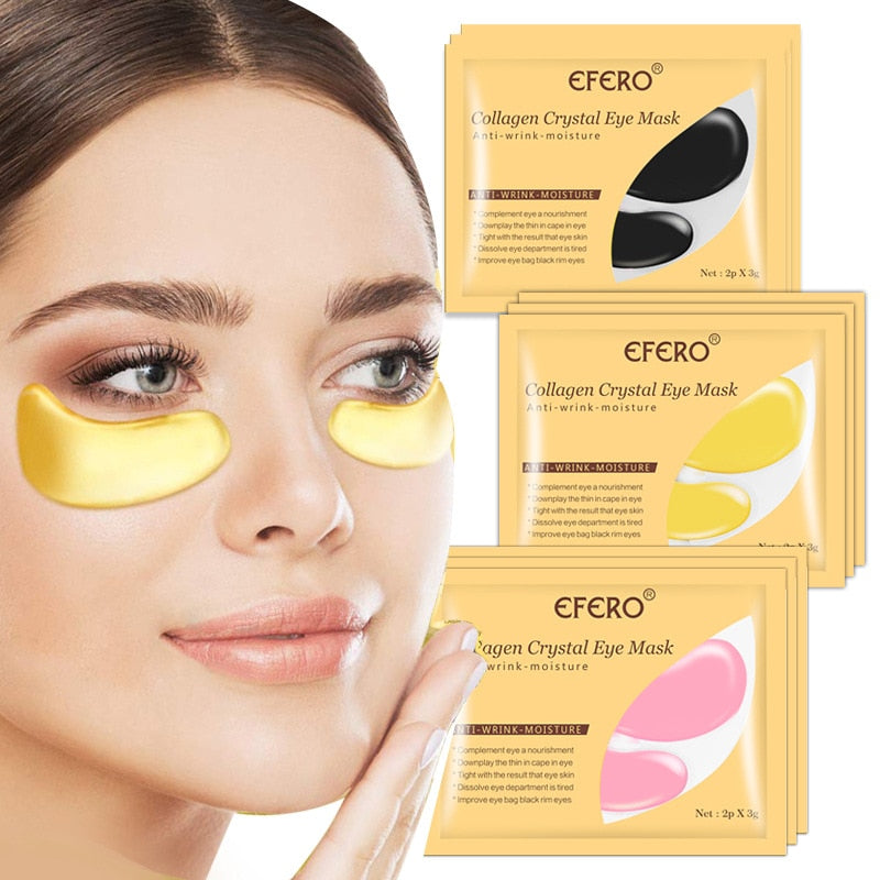 Crystal Collagen Gold Eye Mask Anti-Aging Dark Circles Acne Beauty Patches for Eye Skin Care Cosmetics