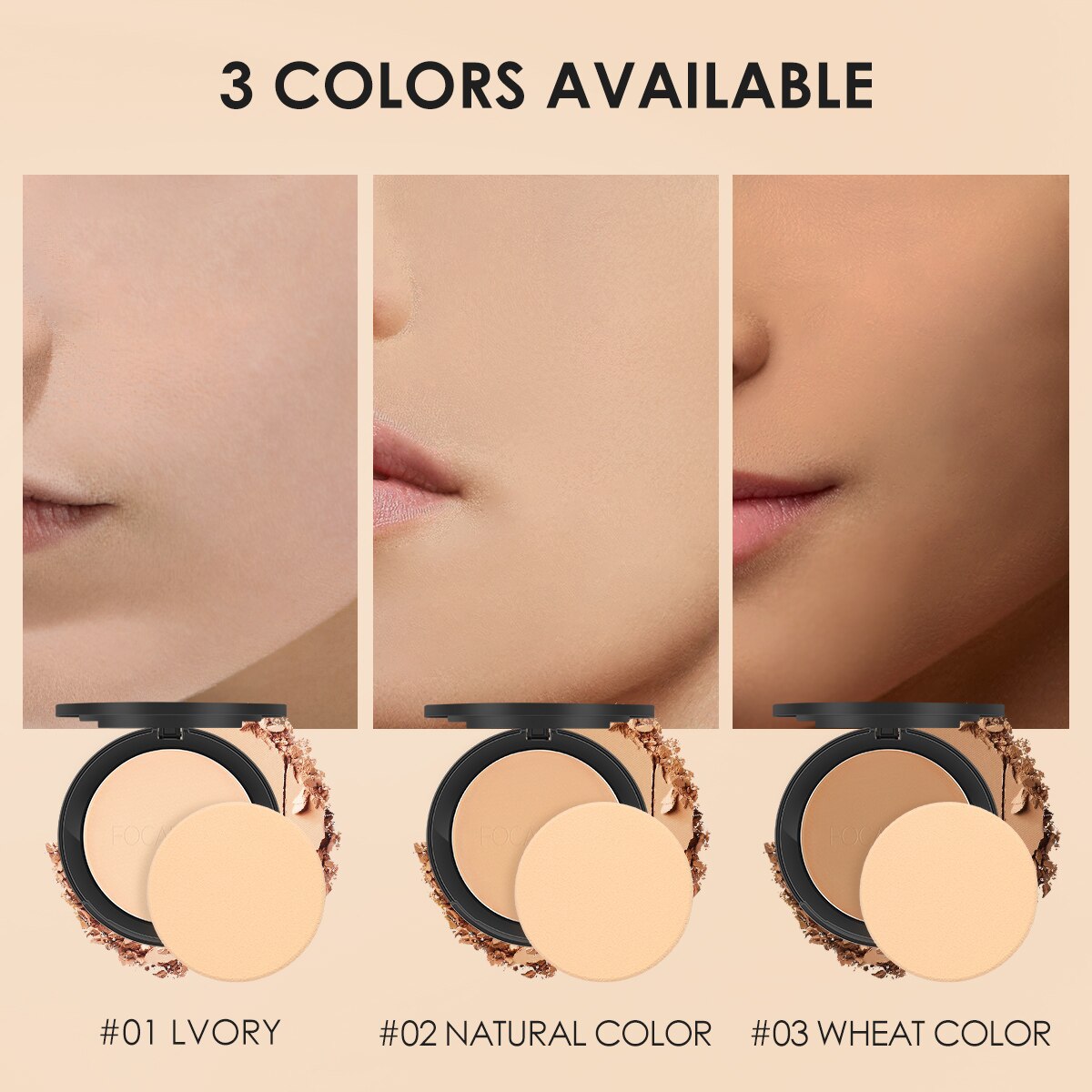 Beyprern 3 Colors Make Up Face Powder Bronzer Highlighter Shimmer Brighten Palette Contour Makeup Cosmetics Face Pressed Powder