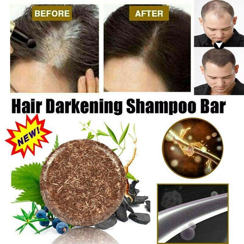 Beyprern 1PC Polygonum Essence Hair Darkening Shampoo Bar Soap Natural Organic Mild Formula Hair Shampoo Gray Hair Reverse Hair Cleansing