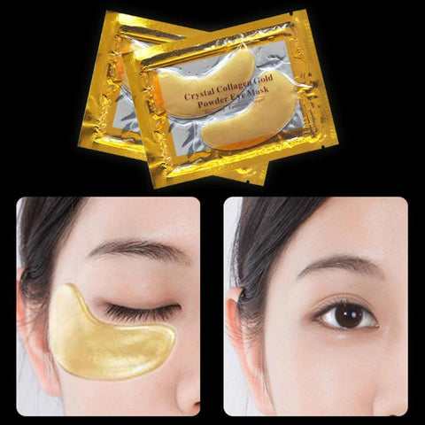 Beyprern 100P=50Pairs Crystal Collagen Gold Powder Eye Mask Anti-Aging Dark Circles Acne Beauty Patches For Eye Skin Korean Cosmetics