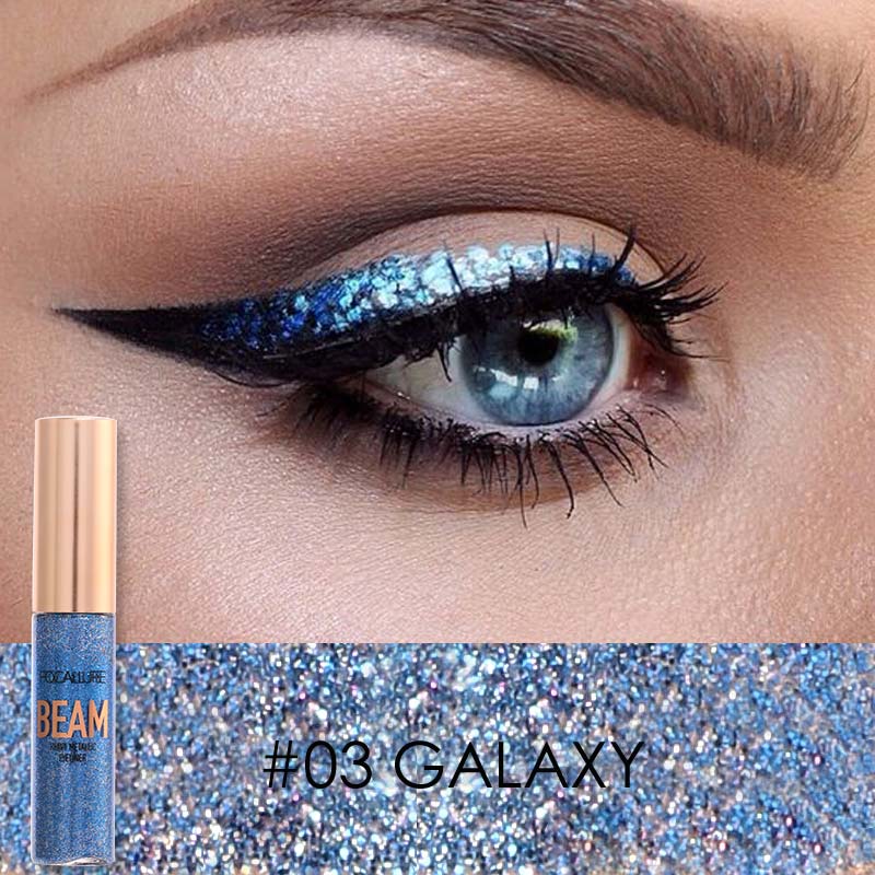 FOCALLURE Glitter Eyeliner Liquid Makeup For Women Colored With Sparkles Professional High Quality Waterproof Eye Cosmetics