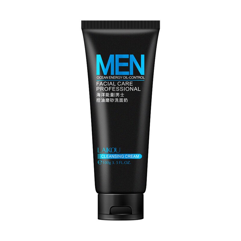 LAIKOU Ocean Energy Men'S Oil Control Matte Facial Cleanser Deep Clean Norishing Moisturizing Blackhead Remove Scrub Face Care