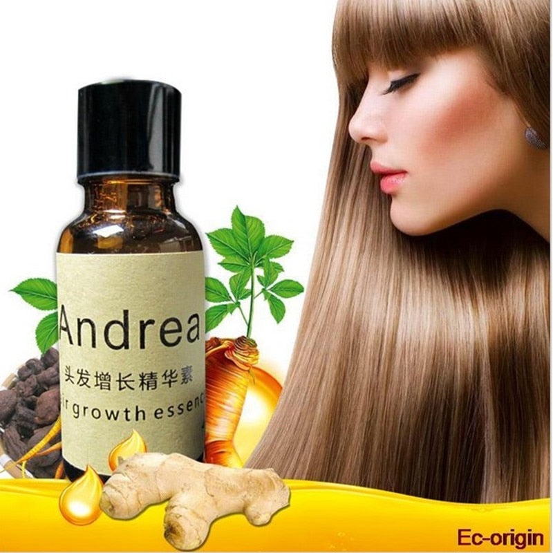Andrea 20ml Ginger Extract Dense Hair Fast Sunburst Hair Growth Essence Restoration Hair Loss Liquid Serum Hair Care Oil