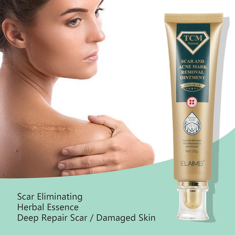 TCM Scar&Acne Mark Removal Gel Ointment Face Pimples Scar Stretch Marks Removal Body Beauty Care