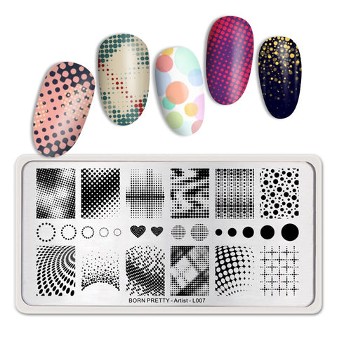 Christmas Gift BORN PRETTY Rectangle Nail Stamping Plates Stainless Steel Simple Texture Theme Nail Art DIY Design Stamp Template