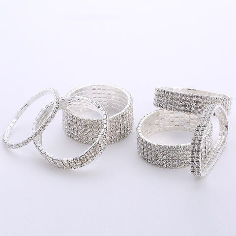 Beyprern Hot Sale Multiple Styles Fashion Crystal Stretch Shine Bracelets For Women Couple Girlsfriend Bangles Wedding Bridal Gifts 2022