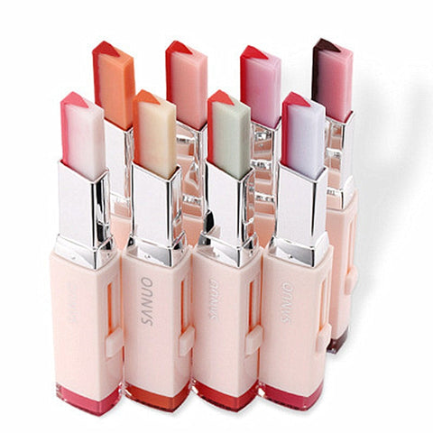 8 Color Gradient Color Korean Bite Lipstick V Cutting Two Tone Tint Silky Moisturzing Nourishing Lipsticks Balm Lip Cosmetic New