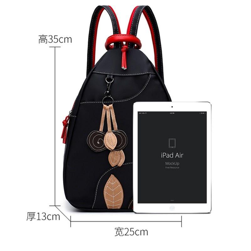 2022 Women Nylon Backpack Teenage School Backpacks Schoolbag for Teenagers Girls Double Shoulder Bags Female USB Charging Bag