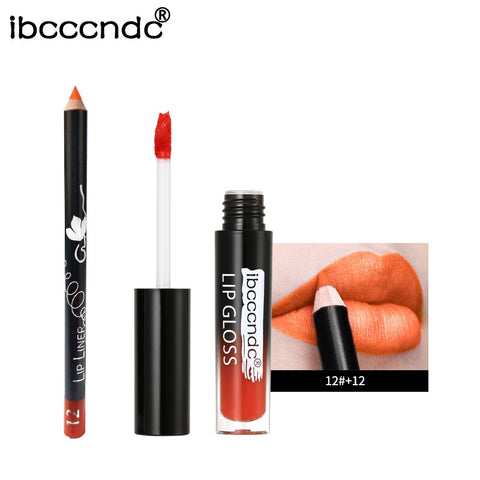 Brand Velvet Liquid Lipstick Matte Matt Lip Tint Lips Liner Pencil Long Lasting Waterproof No Fade Nude Gloss Makeup Cosmetic