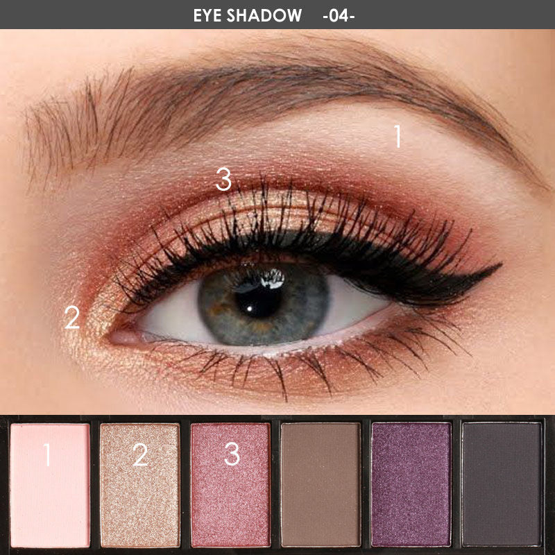 Beyprern 6 Colors Eye Shadow Makeup Shimmer Matte Eyeshadow Earth Color Eyeshadow Palette Cosmetic Makeup Set Nude Eye Shadow