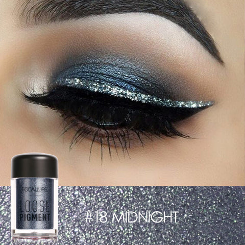 Beyprern Glitter Eye Shadow 18 Colors Cosmetic Makeup Diamond Lips Loose Makeup Eyes Pigment Powder Comestic Single Eye Shadow