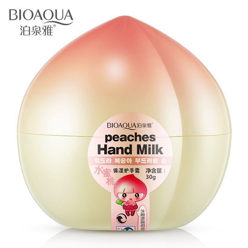 BIOAQUA Milk Peaches Moisturizing Hydrating Hand Cream for Winter Hand Care Nourishing Skin Care 30g