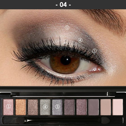 Beyprern 10 Colors Makeup Palette Natural Eye Makeup Light Eye Shadow Makeup Shimmer Matte Eyeshadow Palette Set