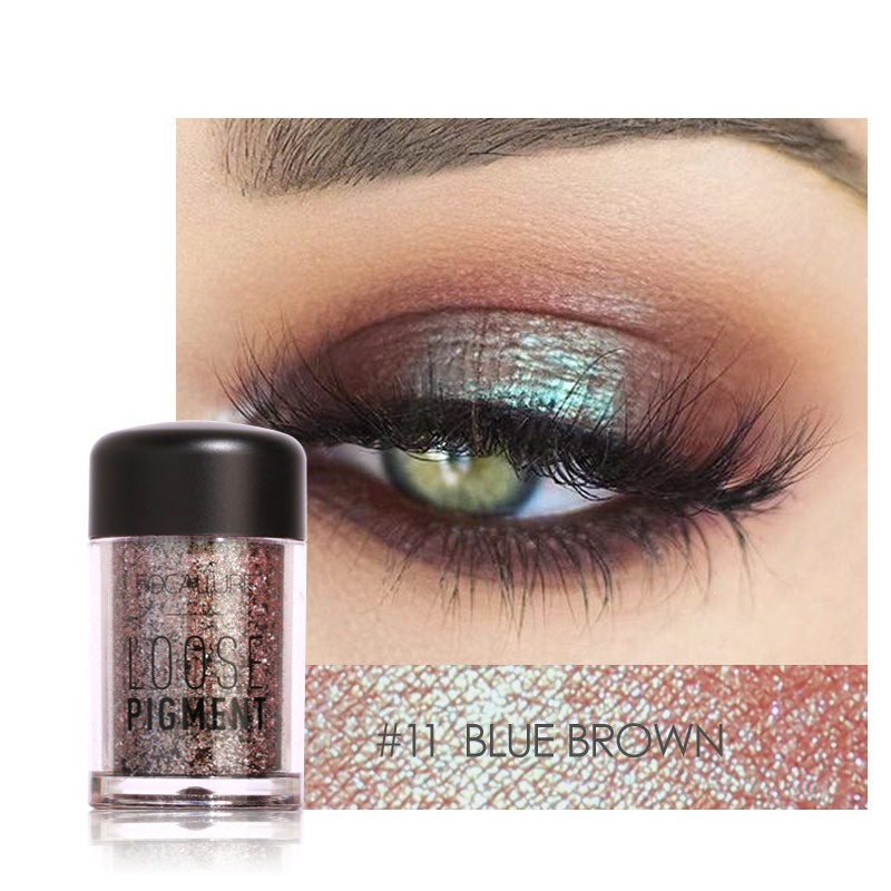 Beyprern 18 Colors Glitter Eye Shadow Loose Powder Shimmer Pigment Eyeshadow Makeup