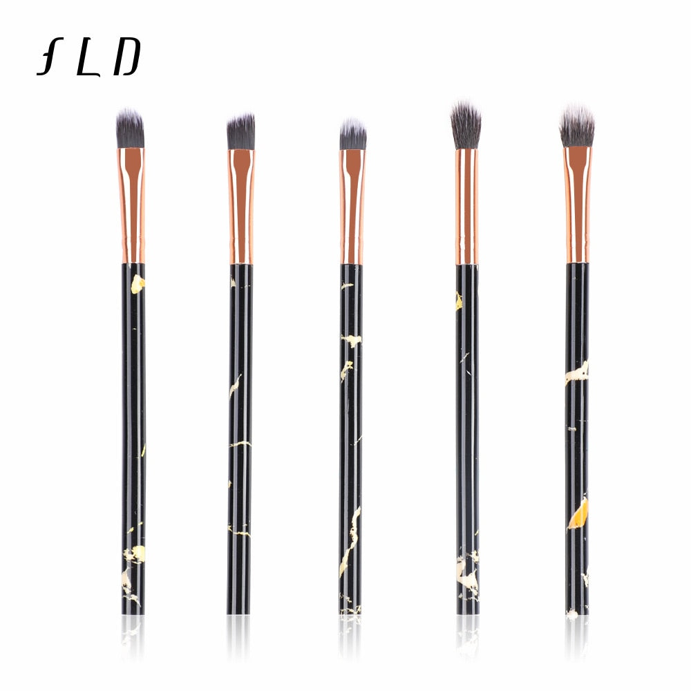 FLD 5pcs Makeup Brushes Set Face Foundation Eyebrow Eyeliner Blush Powder Cosmetic Concealer Professional Beauty Tool