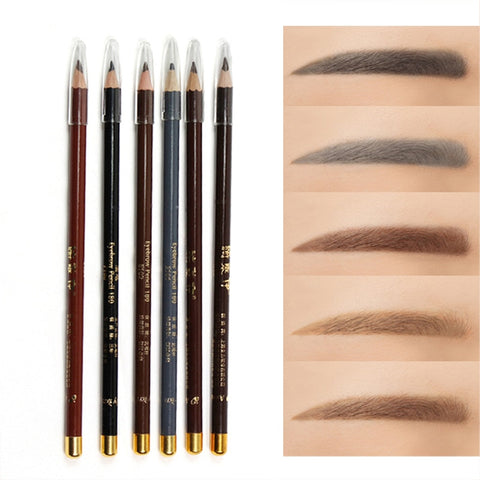 6 Colors/PC Eyebrow Pencil Sharpening Tool Permanent Makeup Tattoo Waterproof Eyebrow Pencil Sharpen Tip Thin Women Makeup TSLM