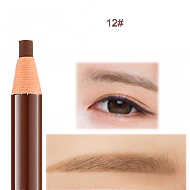 Beyprern 1 PCS Eyebrow Eyeliner Pencil Waterproof Permanent Makeup Eye Brow Pencil Black Dark Brown Eyebrow Professional Women Makeup