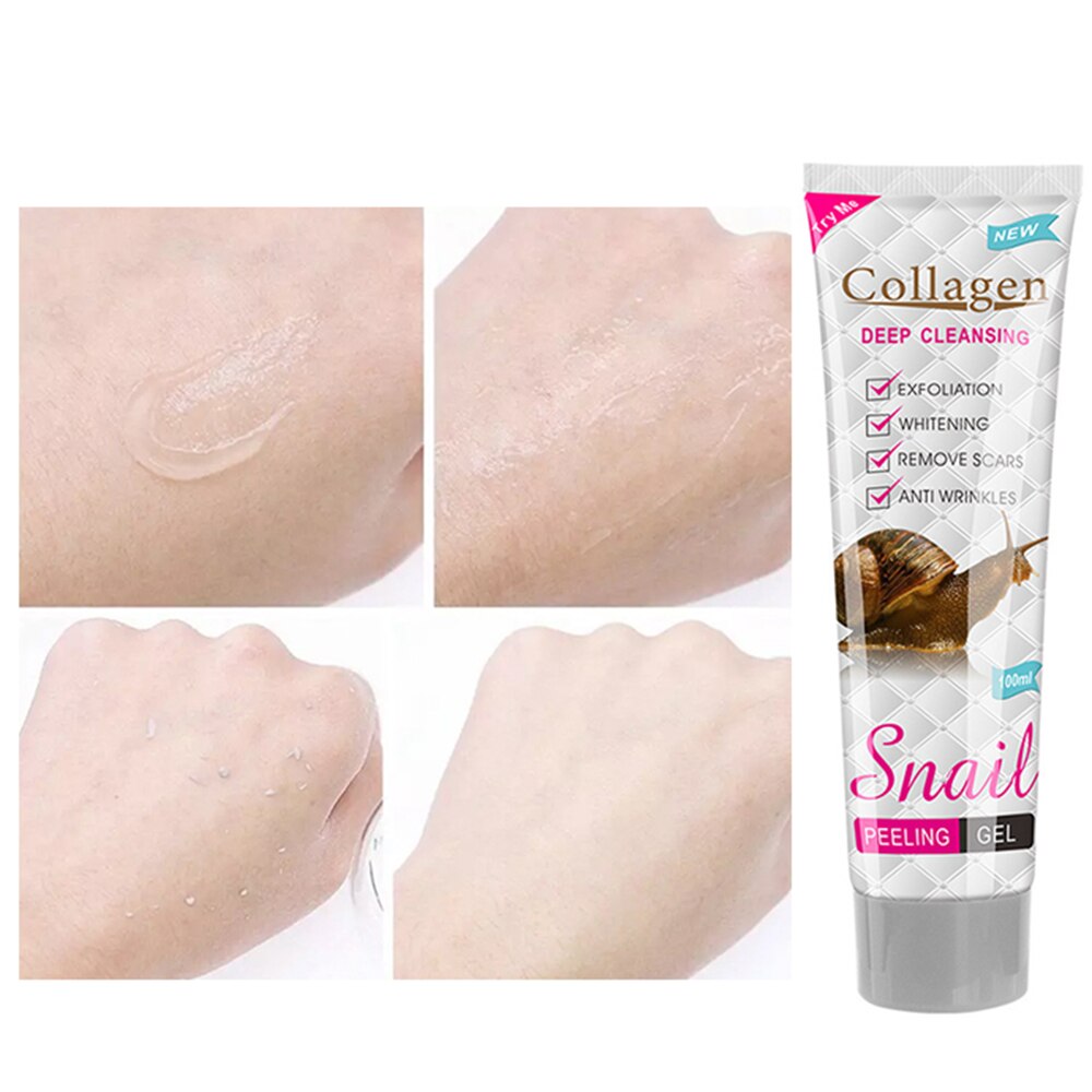Beyprern 100Ml Snail Essence Collagen Exfoliating Gel Gentle Cleansing Pores Peeling Dead Skin Whitening Remove Scars Anti Wrinkles Gel