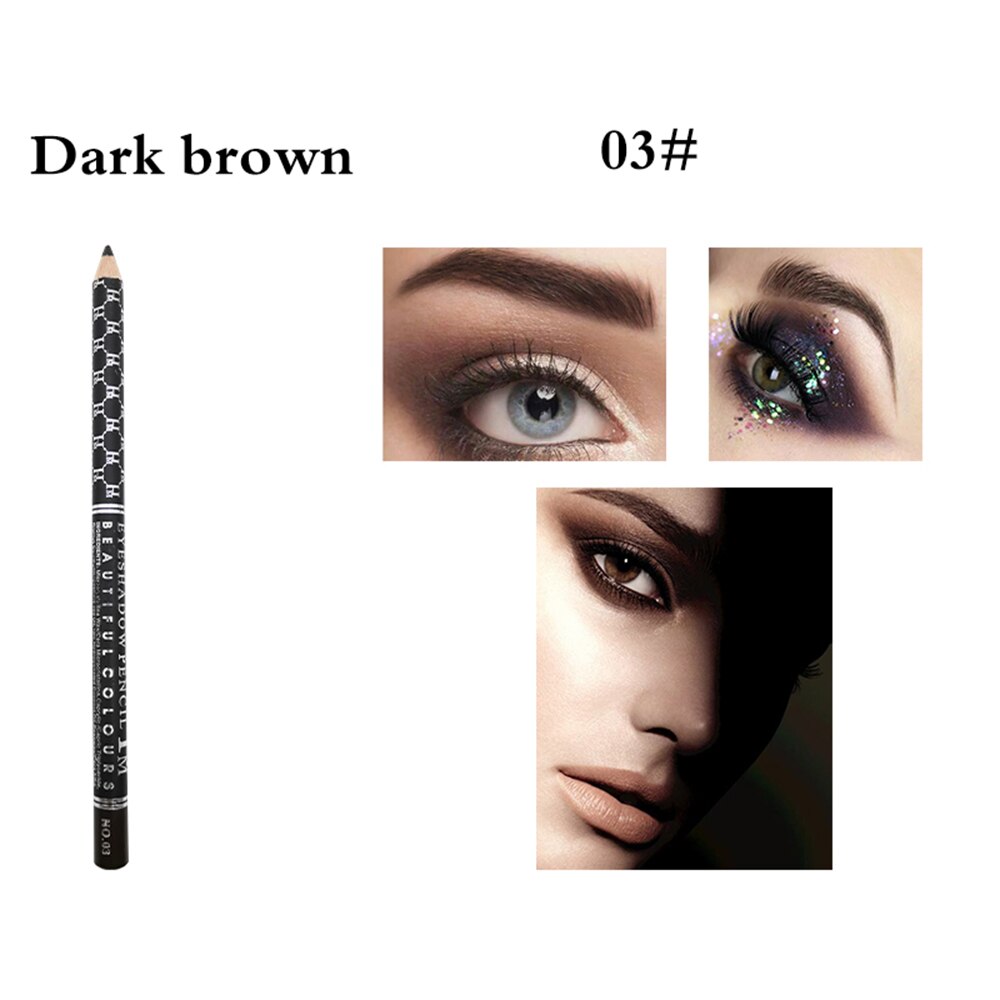 1Pc 12 Colors Highlighter Glitter Eyeshadow Eyeliner Pen Makeup Durable Waterproof Sweatproof Double-ended Eyes Pencil Makeup