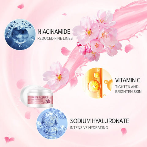 25g LaiKou Face Cream Vitamin C Brightening Skin Tone  Snail Collagen Firming Nourishing Face Hyaluronic Acid Serum Anti Aging