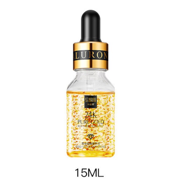 Christmas gift 24K Gold Face Serum Hyaluronic Acid Facial Whitening Anti-Wrinkle Liquid Essence Acne Scar Removal Shrink Pores Face SKin Care