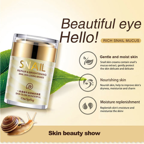 Snail Collagen Face Cream Eye Essence Set Anti Aging Reduce Fine Lines Facial Cream Ball Massage Eye Serum Lighten Firming Skin