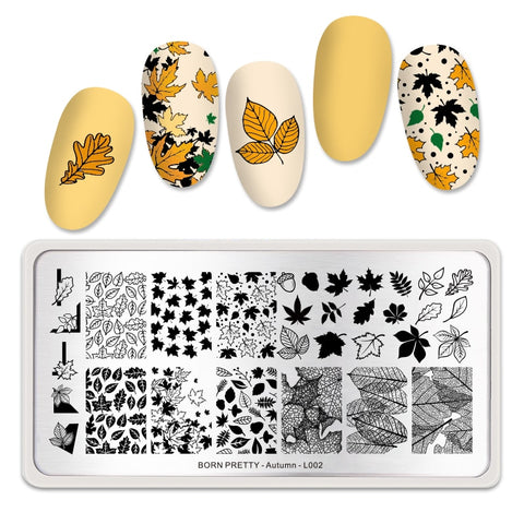 Christmas Gift BORN PRETTY Flower Leaf Pattern Stamping Plate Stainless Steel Nail Design Stencil Tools Nail Art Image Plate