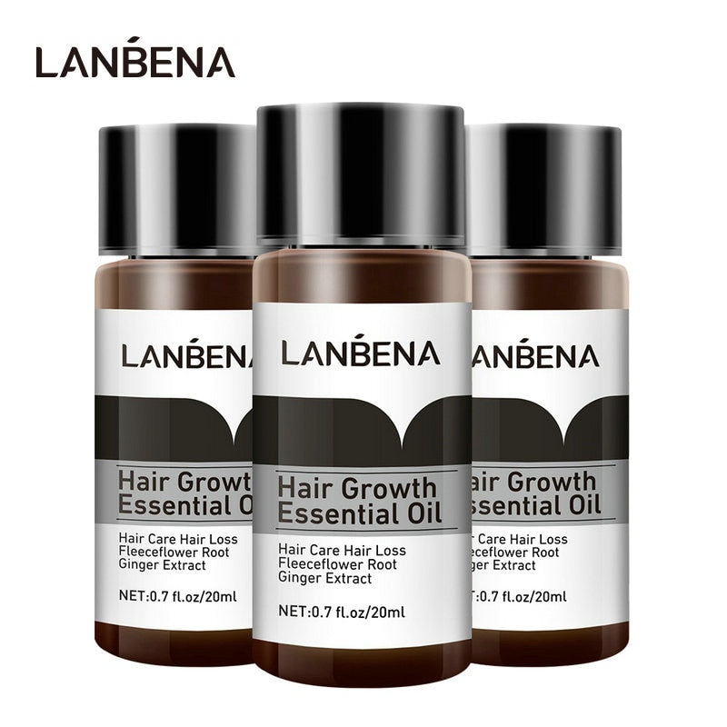 LANBENA Hair Growth Essence Hair Growth Products Essential Oil Liquid Treatment Preventing Hair Loss Hair Care Andrea 20ml 3PCS