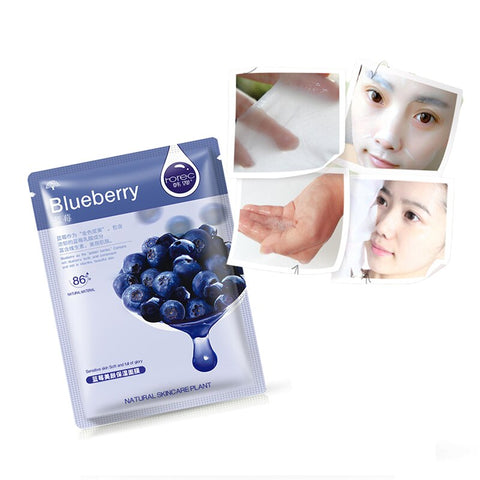 1Pc Face Mask Skin Care Natural Plant Facial Deep Moisturizing Sheet Hydrating Soothing Whitening Oil Control 6 Options