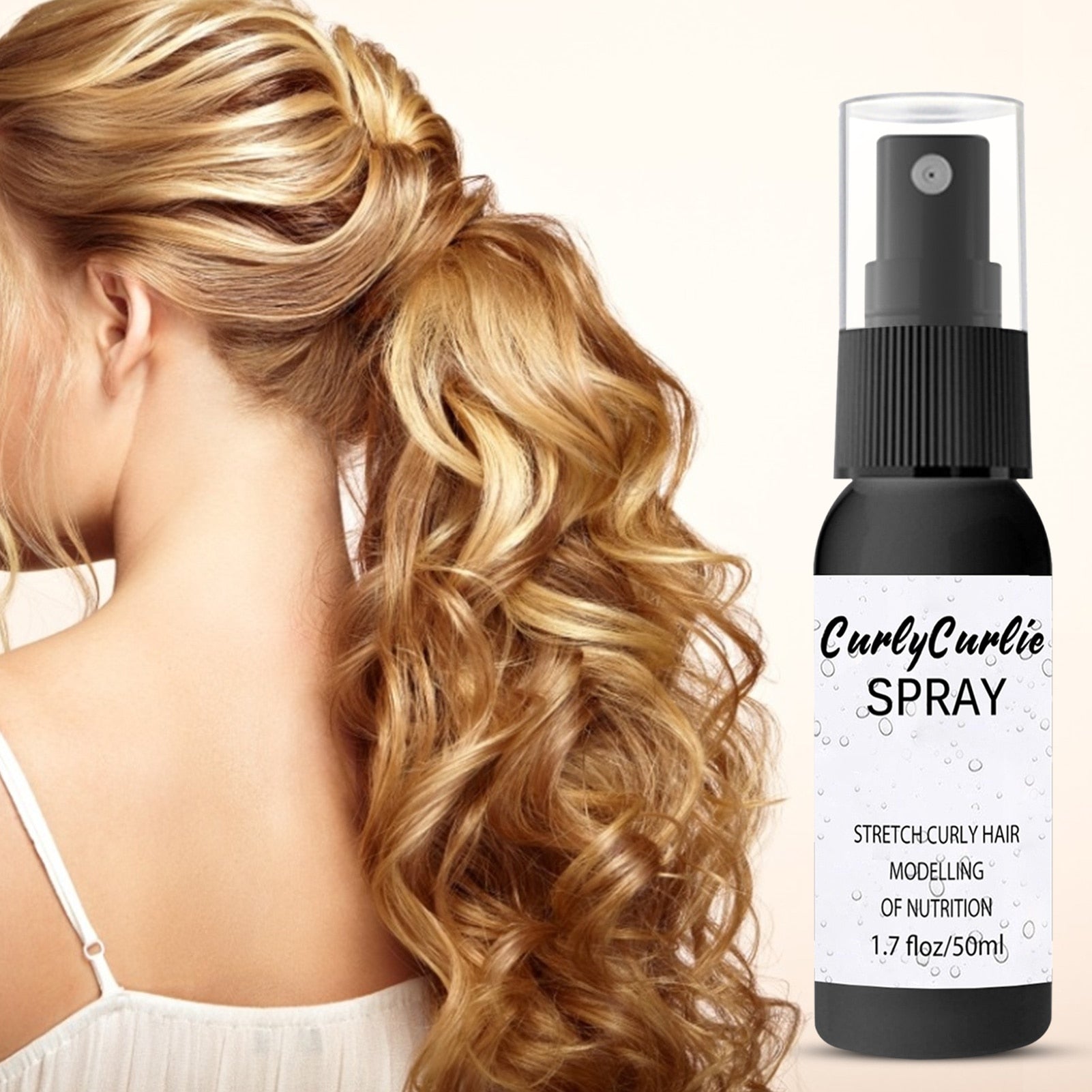 50ml Fluffy Volumizing Hair Capacity Styling Glue Spray Non Greasy Non-sticky Long-lasting Hair Shape Spray Curly Curlie Spray