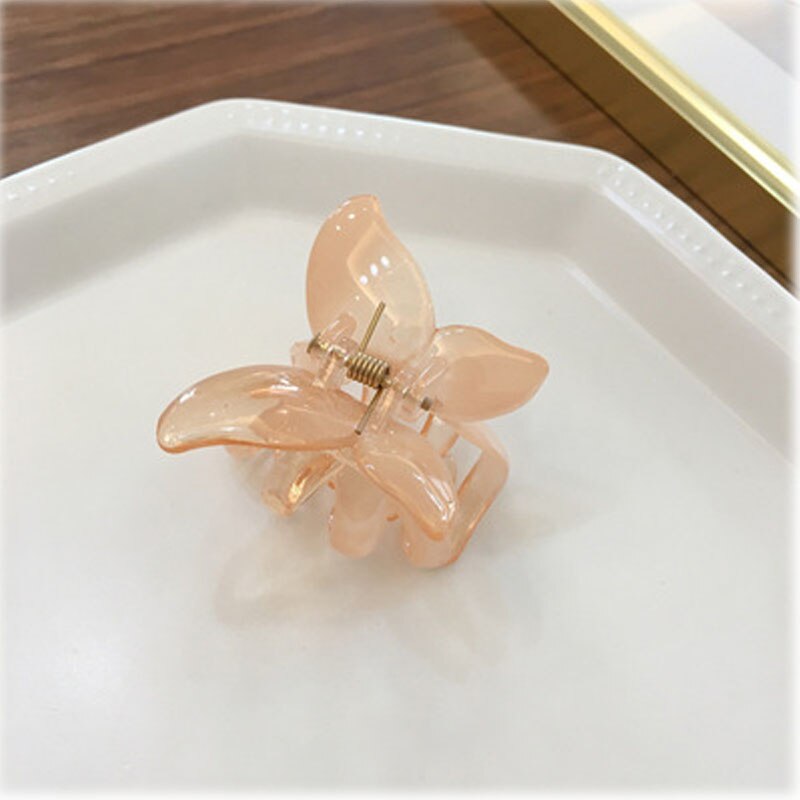 1Pcs Acetate Resin Hair Claw Sweet Fairy Butterfly Hairpin Clip Gradient Tie-Dye Colored Styling Tools Barrettes for Women Girls